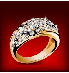 1 number gold and diamond Royalty Free Vector Image