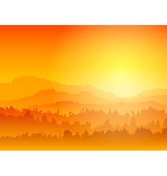 Mountain sunset vector image