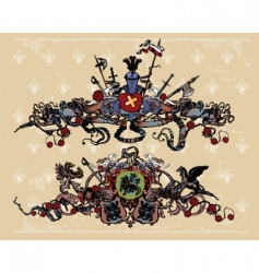 Heraldic elements vector image