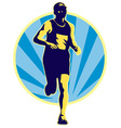 Marathon runner running jogging Marathon runner running jogging vector image