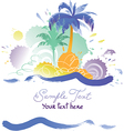 Background with Tropical Beach vector image