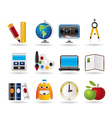 School and education icons vector image