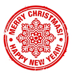 Christmas stamp vector image