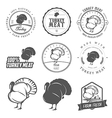 Set of premium turkey meat labels and stamps vector image