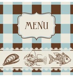 Seafood menu vector image