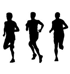 Marathon runners vector image