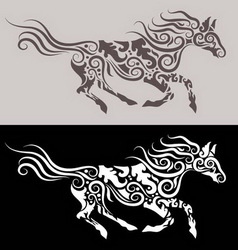 Horse tribal vector image