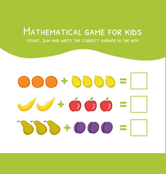 Counting game for preschool children education Vector Image