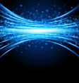Blue smooth light lines vector image
