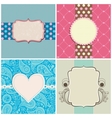 Retro greeting cards set vector image