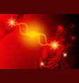 Red circle technology background abstract digital vector image