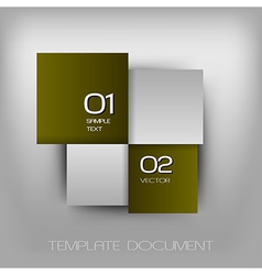 Business four squares dark green with text vector image