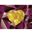 Abstract diamond heart vector image