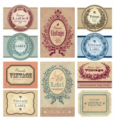 Vintage labels set vector image
