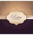 Vintage Frame with damask lace pattern vector image