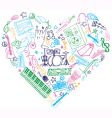 Music doodles vector image
