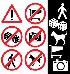 Icons safety vector image