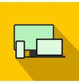 Computer monitorlaptop and phone icon Computer monitorlaptop and phone icon vector image
