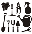 Gardening silhouettes vector image