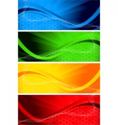 Vector set of bright banners vector image