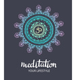 Mandala om Round Ornament Pattern Trance vector image