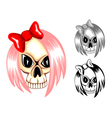 Skull emo vector image