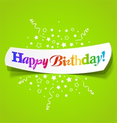 Happy birthday greetings vector image