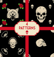 Skulls patterns set Skulls patterns set vector image