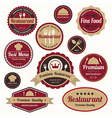 Set of vintage retro restaurant badges and labels vector image