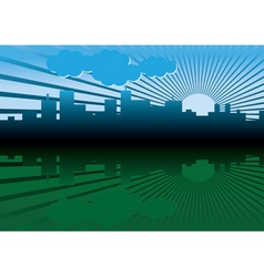 Morning City Landscape vector image