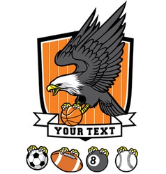 Sporty Eagle Mascot vector image