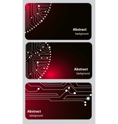 Busitess card templates with Circuit board vector image