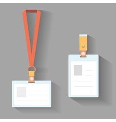 Lanyard badges flat design vector image