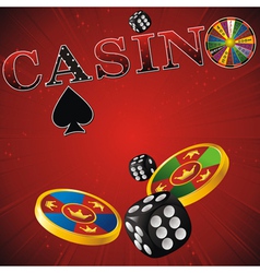 Casino red strip vector image