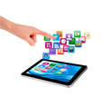 Touch tablet user interface vector image