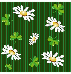 Seamless background with camomiles vector image