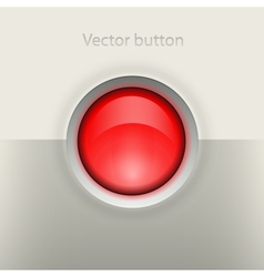 Glossy empty button vector image