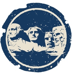 Mount Rushmore vector image
