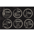 Chalk icons cities vector image
