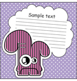Monster with message cloud vector image