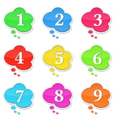 Speech Bubbles with Numbers vector image