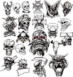 Skull tattoo vector image