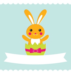 Easter bunny card vector image