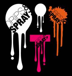 Drips and spray graphic vector image