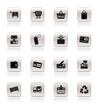 Simple online shop icons vector image