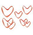 Valentines made of ribbon vector image