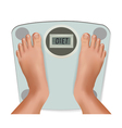 Feet on the scale vector image