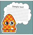 Monster with message cloud vector image