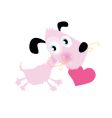 Doggie with heart vector image
