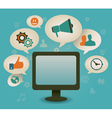 Vintage concept of social media vector image